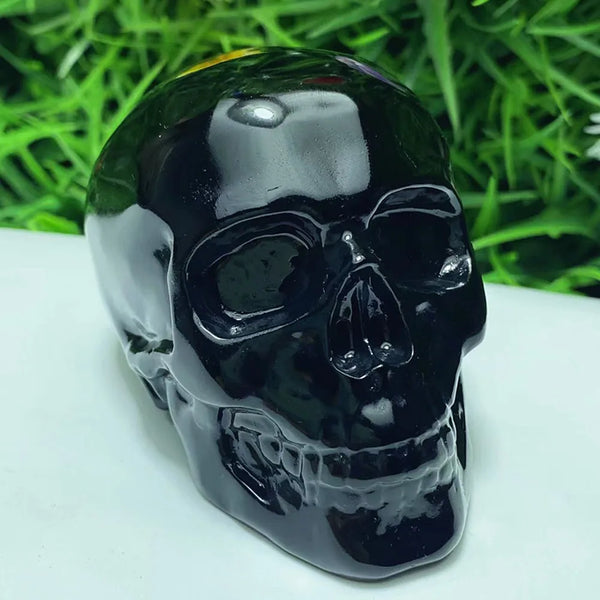 Carved Obsidian Crystal Skull